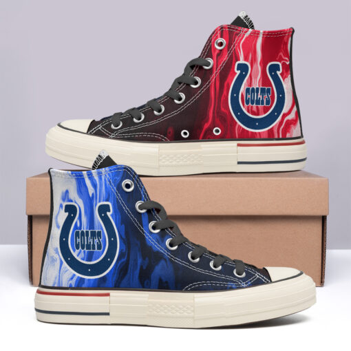 Indianapolis Colts High Top Canvas Shoes Special Edition