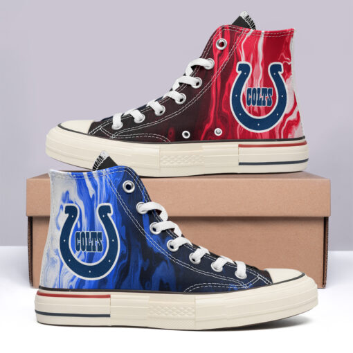 Indianapolis Colts High Top Canvas Shoes Special Edition