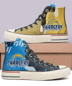 Los Angeles Chargers High Top Canvas Shoes Special Edition