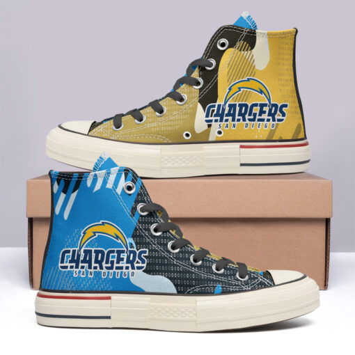 Los Angeles Chargers High Top Canvas Shoes Special Edition