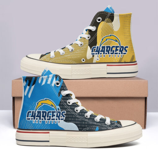 Los Angeles Chargers High Top Canvas Shoes Special Edition