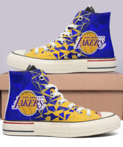 Los Angeles Lakers High Top Canvas Shoes Special Edition