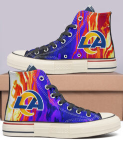 Los Angeles Rams High Top Canvas Shoes Special Edition