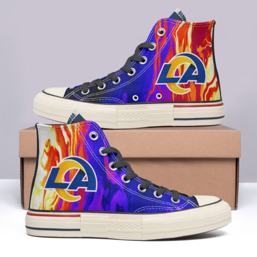 Los Angeles Rams High Top Canvas Shoes Special Edition