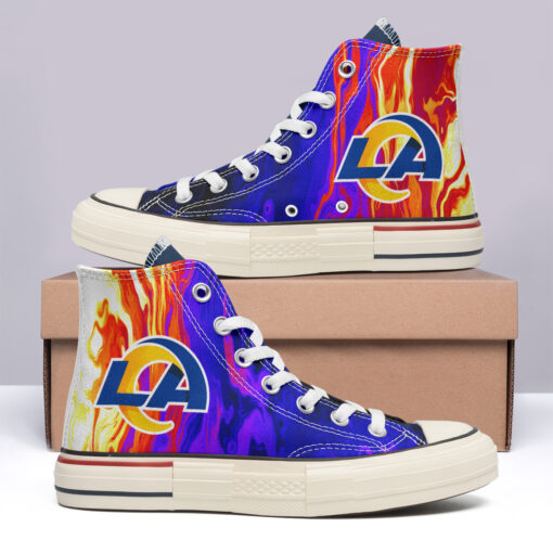 Los Angeles Rams High Top Canvas Shoes Special Edition