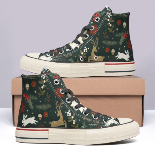 Merry Christmas High Top Canvas Shoes Special Edition