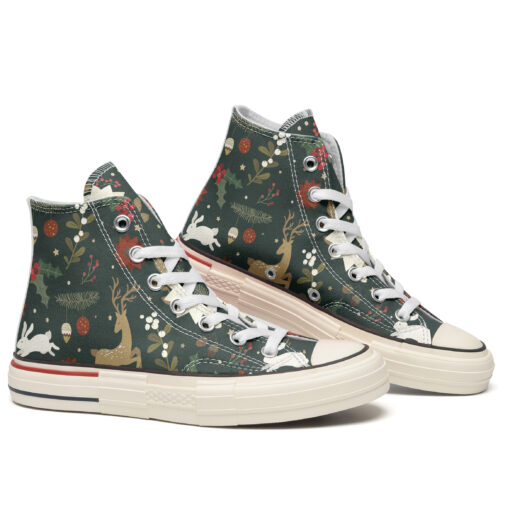 Merry Christmas High Top Canvas Shoes Special Edition