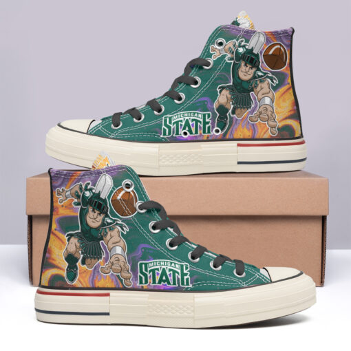 Michigan State Spartans High Top Canvas Shoes Special Edition