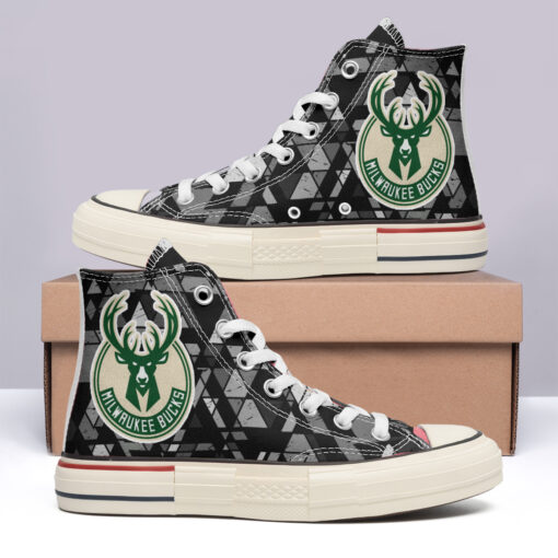 Milwaukee Bucks High Top Canvas Shoes Special Edition