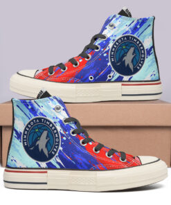 Minnesota Timberwolves High Top Canvas Shoes Special Edition