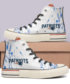 New England Patriots High Top Canvas Shoes Special Edition