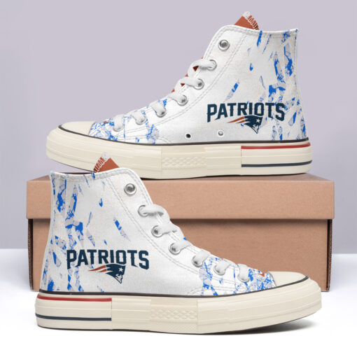 New England Patriots High Top Canvas Shoes Special Edition