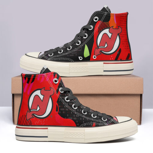 New Jersey Devils High Top Canvas Shoes Special Edition