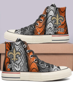 New Orleans Saints High Top Canvas Shoes Special Edition