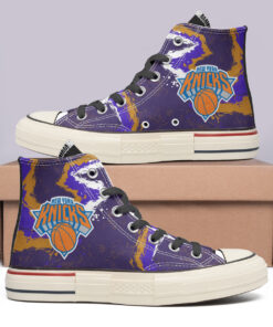 New York Knicks High Top Canvas Shoes Special Edition