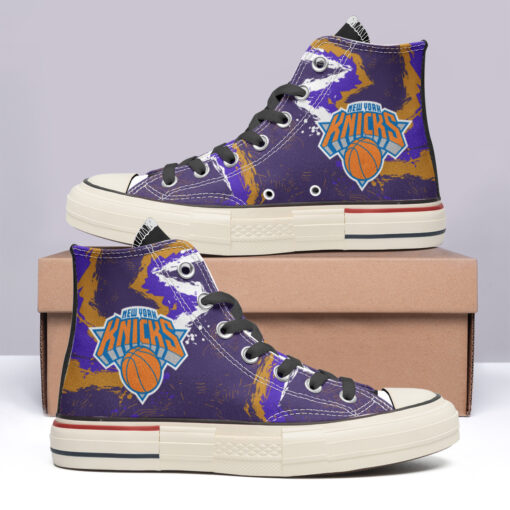 New York Knicks High Top Canvas Shoes Special Edition