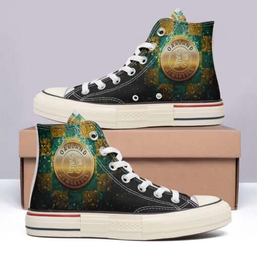 Oakland Athletics High Top Canvas Shoes Special Edition