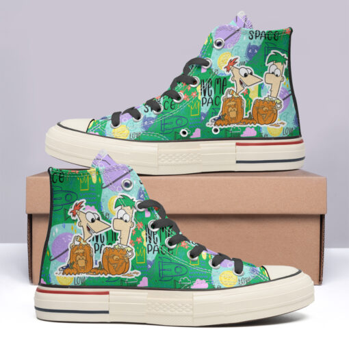 Phineas _ Ferb Together High Top Canvas Shoes Special Edition