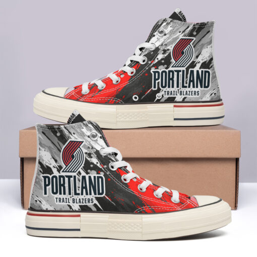 Portland Trail Blazers High Top Canvas Shoes Special Edition