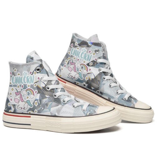 Rainbow Unicorn High Top Canvas Shoes Special Edition