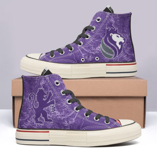 Sacramento Kings High Top Canvas Shoes Special Edition