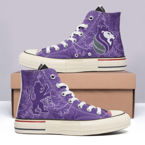 Sacramento Kings High Top Canvas Shoes Special Edition