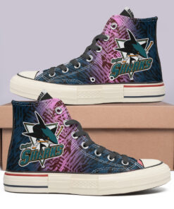 San Jose Sharks High Top Canvas Shoes Special Edition