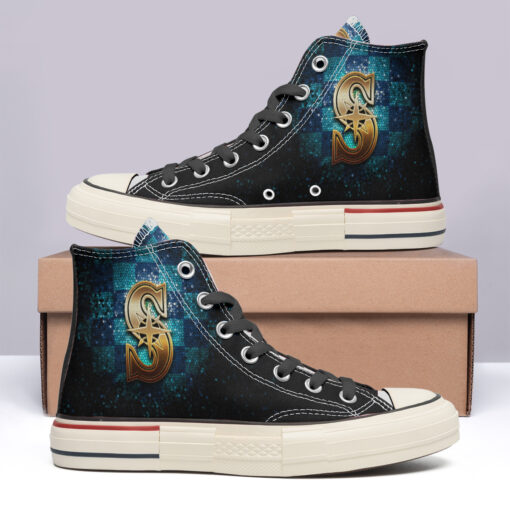 Seattle Mariners High Top Canvas Shoes Special Edition