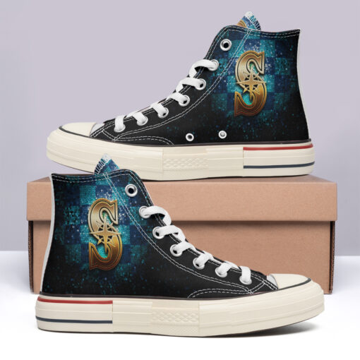 Seattle Mariners High Top Canvas Shoes Special Edition