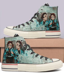 Tanjiro Demon Slayer High Top Canvas Shoes Special Edition