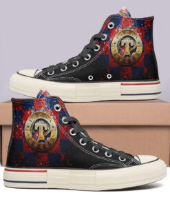 Texas Rangers High Top Canvas Shoes Special Edition