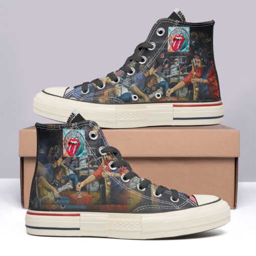 The Rolling Stones High Top Canvas Shoes Special Edition