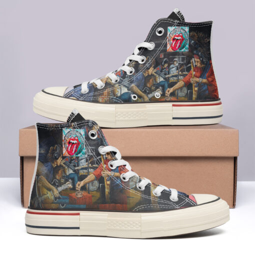 The Rolling Stones High Top Canvas Shoes Special Edition