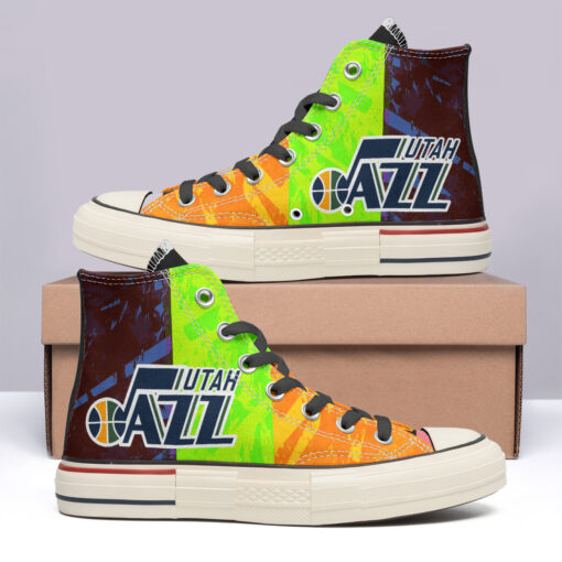 Utah Jazz High Top Canvas Shoes Special Edition