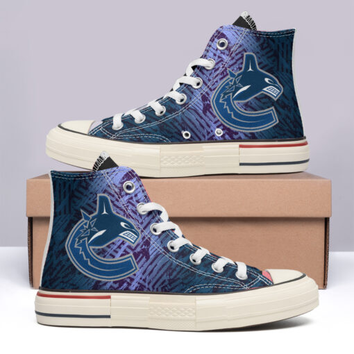 Vancouver Canucks High Top Canvas Shoes Special Edition