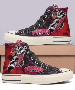 Wisconsin Badgers High Top Canvas Shoes Special Edition