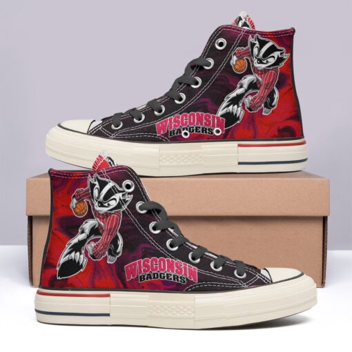 Wisconsin Badgers High Top Canvas Shoes Special Edition