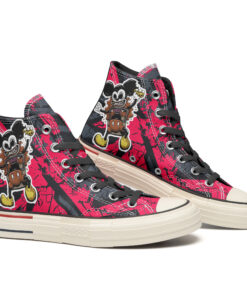 Zombie Mickey Mouse High Top Canvas Shoes Special Edition