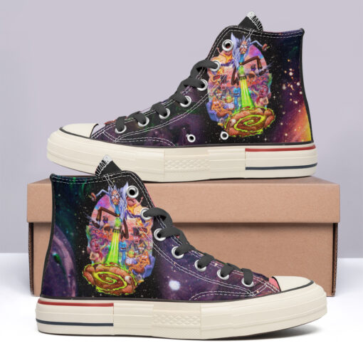 Rick And Morty Galaxy High Top Canvas Shoes Special Edition