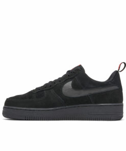 Nike Air Force 1 07 LV8 Reflective Swoosh Black Crimson