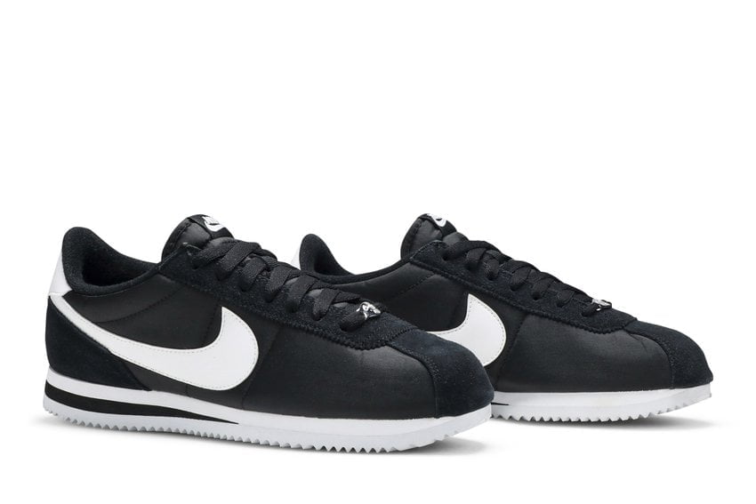 Nike Cortez Basic Nylon Black White-Metallic Silver Nike Cortez Basic Nylon Black White-Metallic Silver