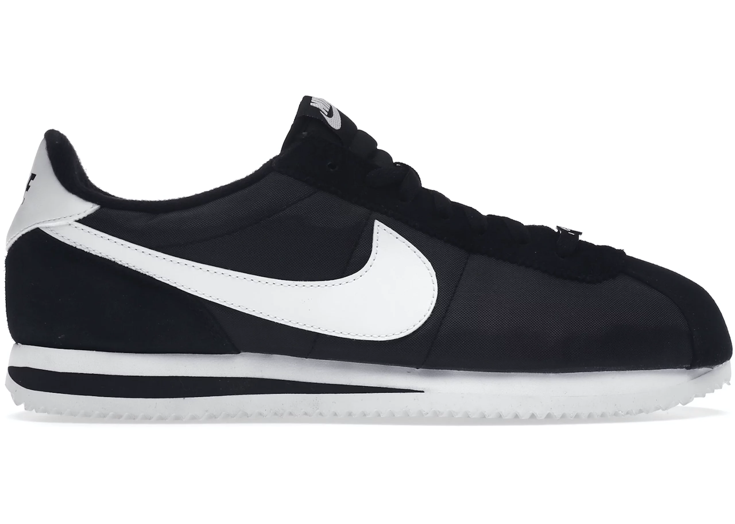 Nike Cortez Basic Nylon Black White-Metallic Silver Nike Cortez Basic Nylon Black White-Metallic Silver