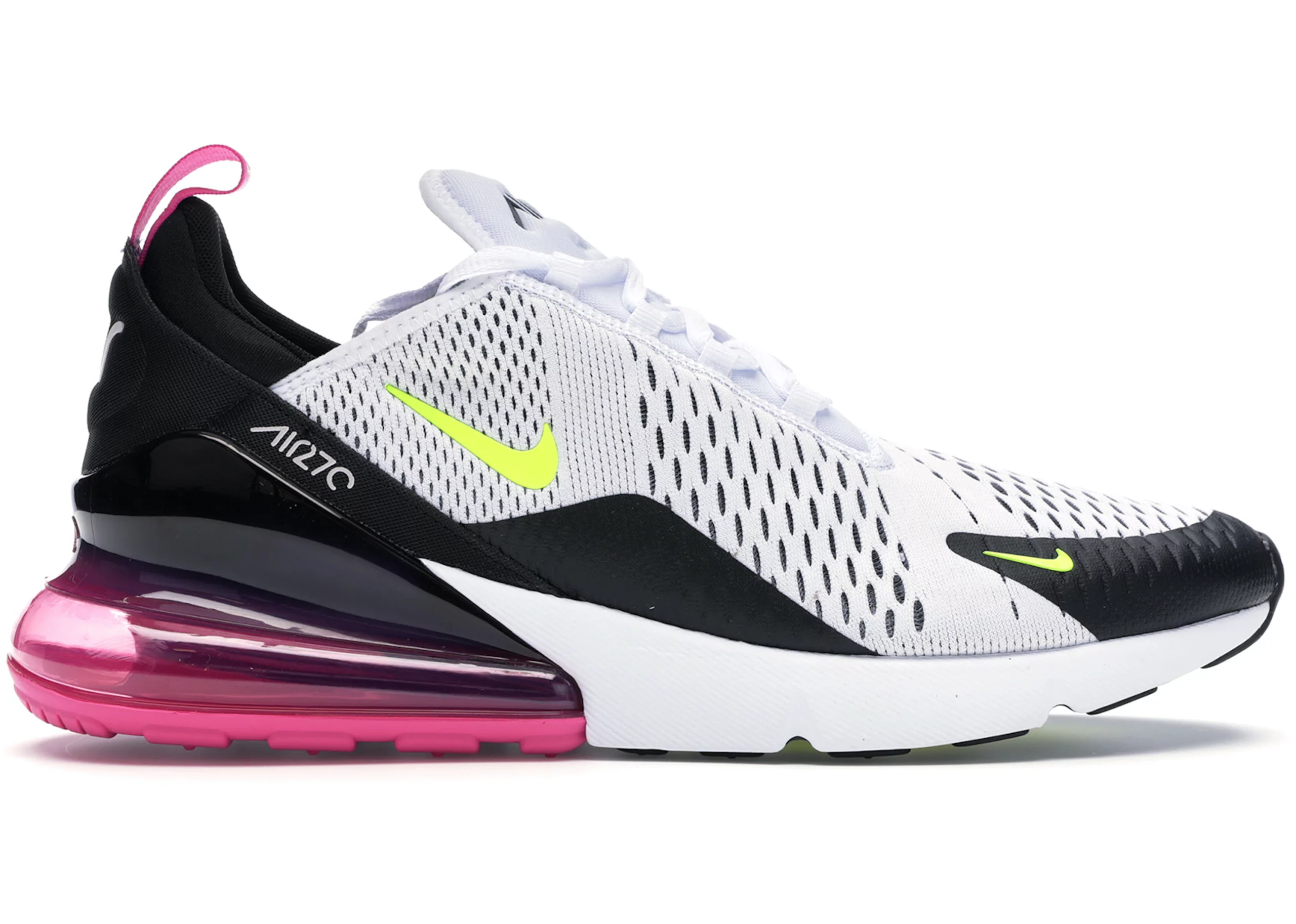 Nike Air Max 270 White Black Fuchsia Volt Nike Air Max 270 White Black Fuchsia Volt