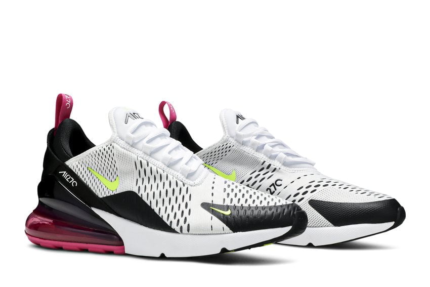 Nike Air Max 270 White Black Fuchsia Volt Nike Air Max 270 White Black Fuchsia Volt
