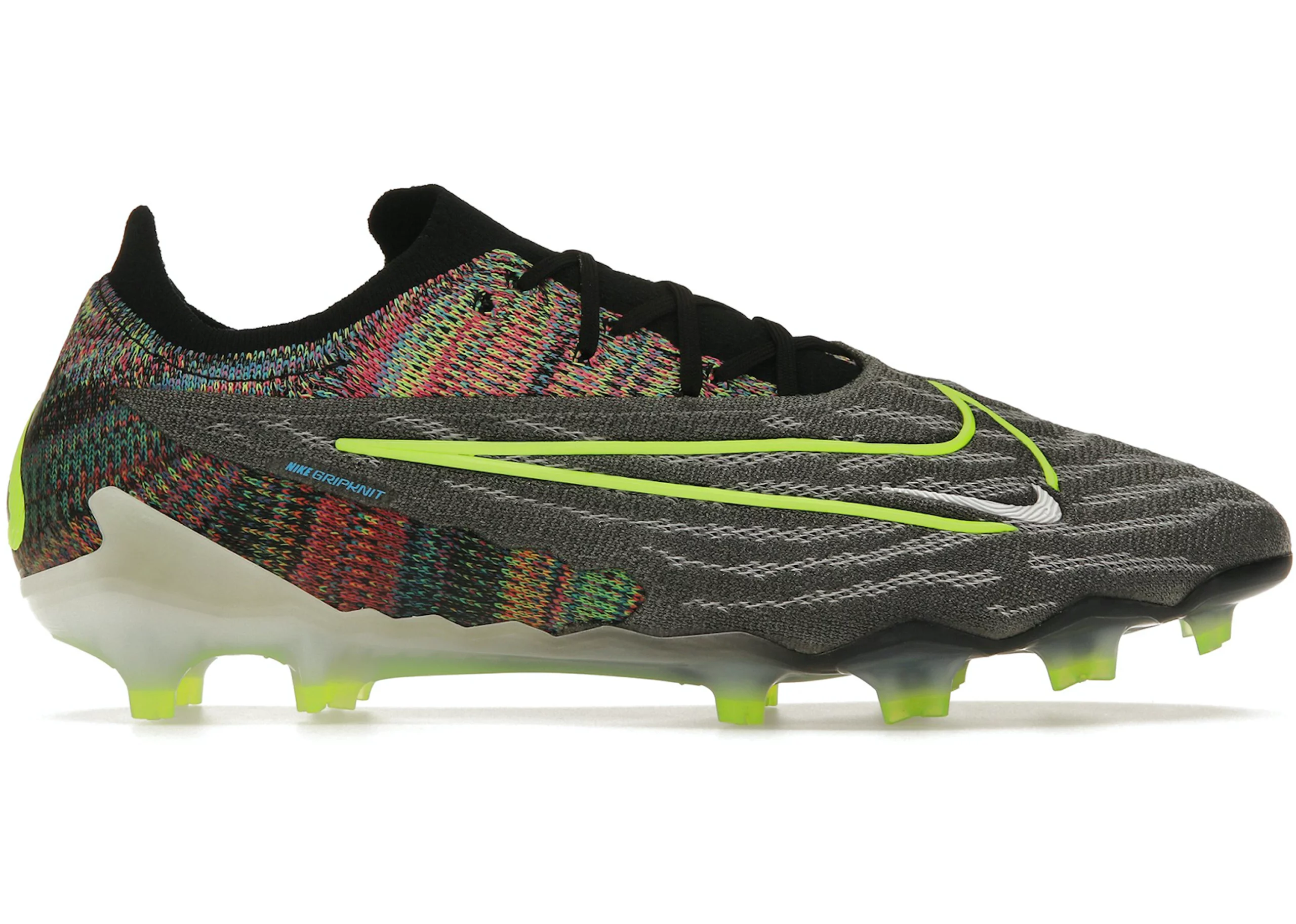 Nike Gripknit Phantom GX Elite Fusion FG Black White Blue Glow Volt