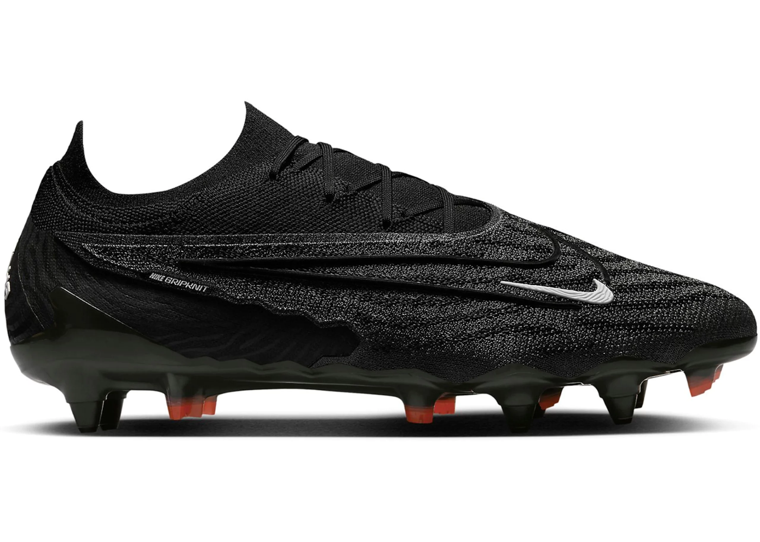 Nike Gripknit Phantom GX Elite SG-Pro Anti-Clog Traction Black Dark Smoke Grey Total Orange