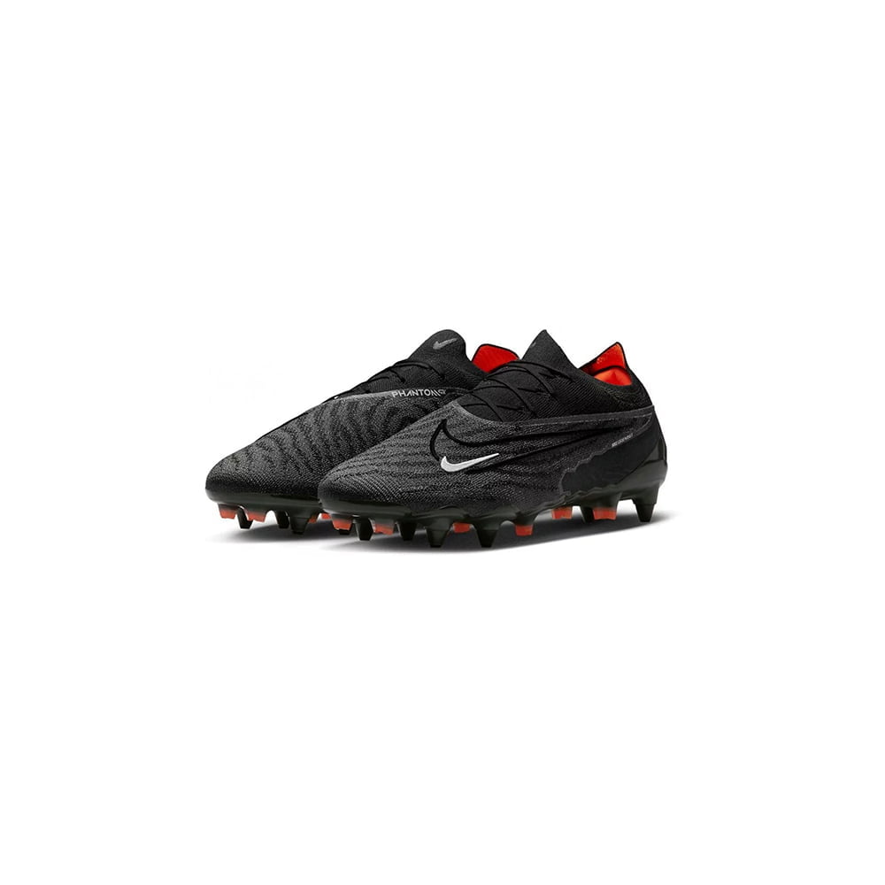 Nike Gripknit Phantom GX Elite SG-Pro Anti-Clog Traction Black Dark Smoke Grey Total Orange