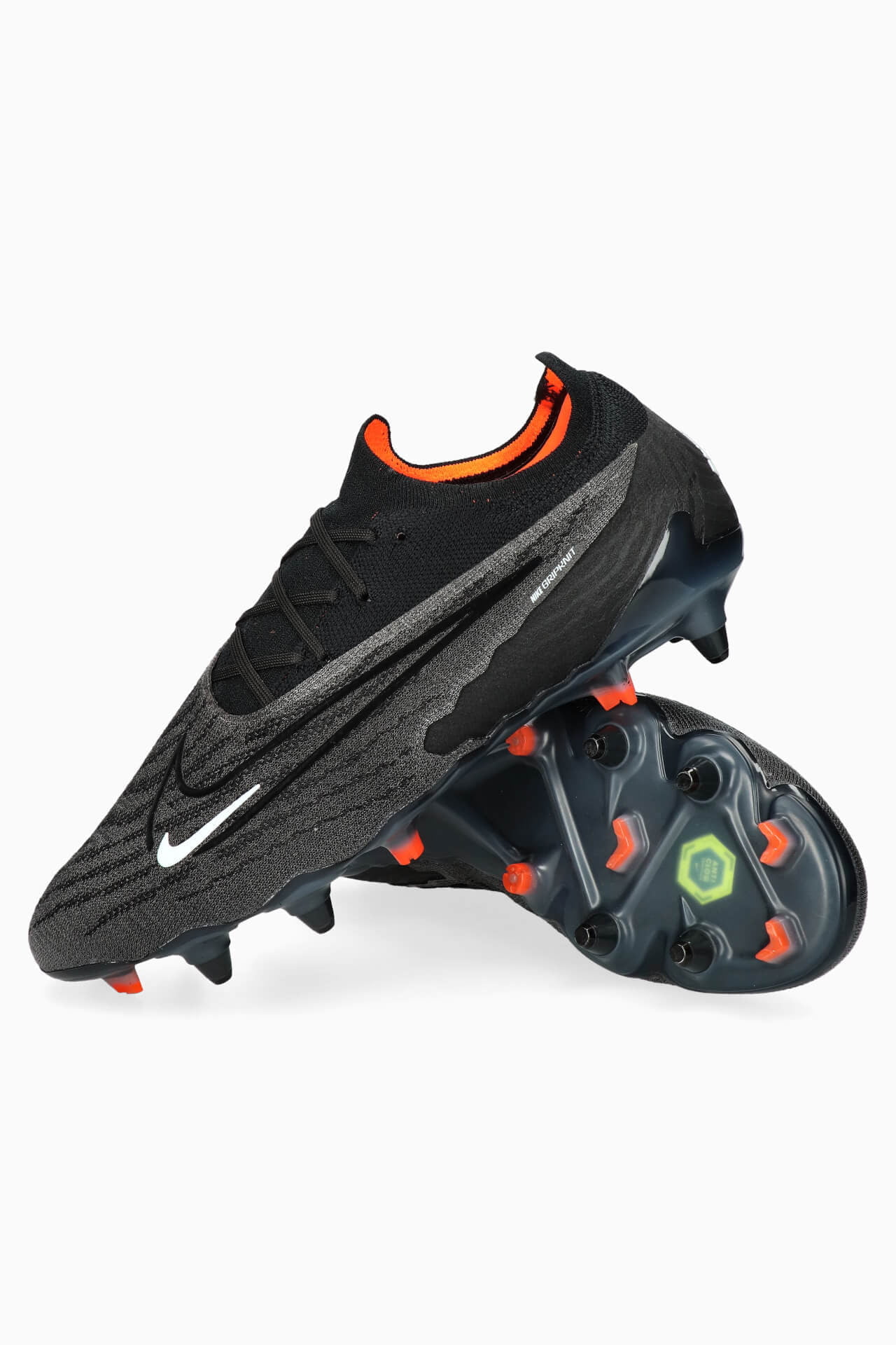 Nike Gripknit Phantom GX Elite SG-Pro Anti-Clog Traction Black Dark Smoke Grey Total Orange Nike Gripknit Phantom GX Elite SG-Pro Anti-Clog Traction Black Dark Smoke Grey Total Orange