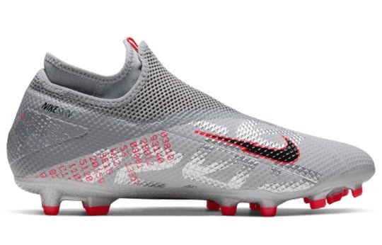 Nike Phantom Vision 2 Academy Dynamic Fit MG Metallic Grey Crimson